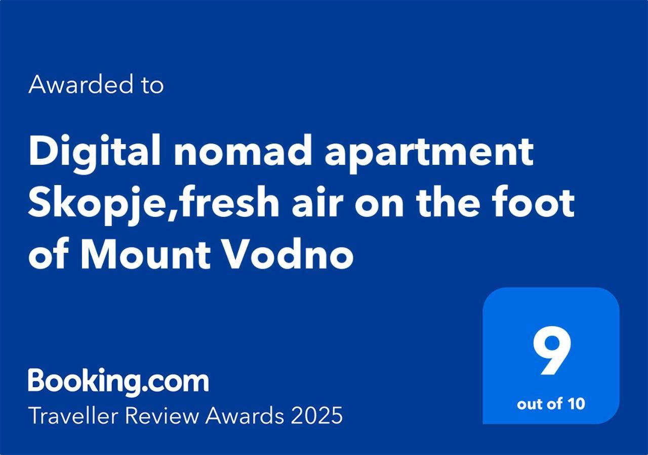 Digital Nomad Comfy Apartment,Foot Mountain Vodno And Millennium Cross,19 Min By Walk To Cener,Free Parking Skopje Exterior foto
